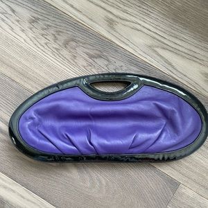 Vintage Purple & Black purse clutch